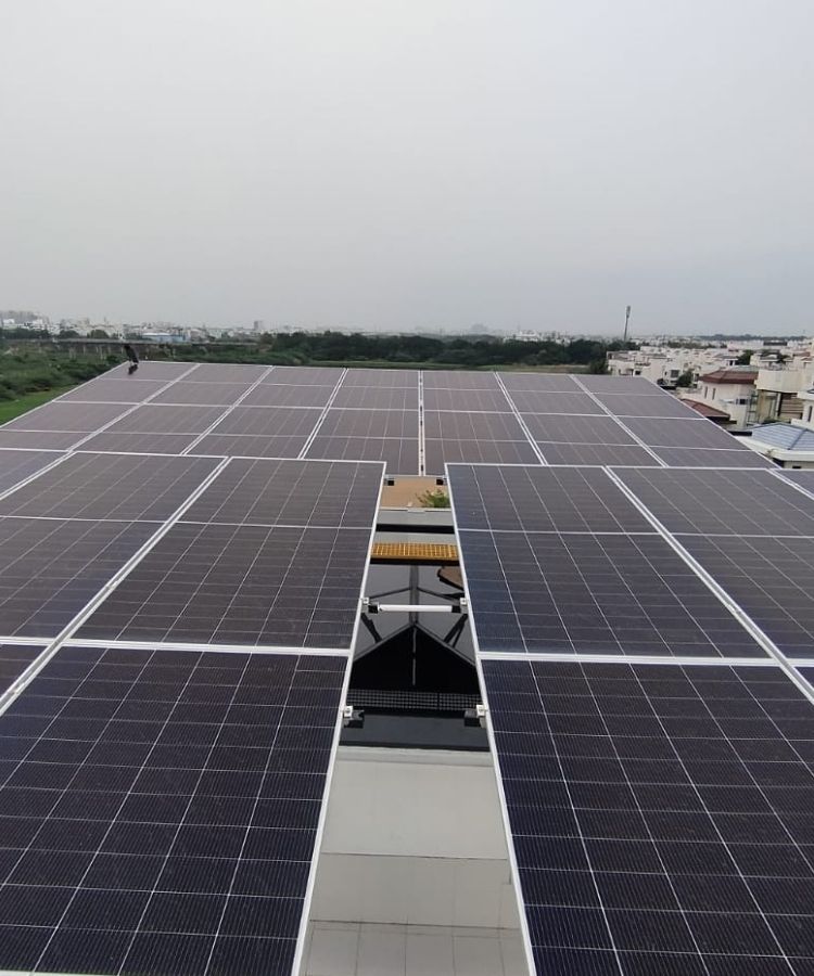 Solar panel installation work